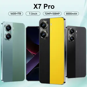 العلامة التجارية الجديدة X7 Pro الهاتف الذكي 5G 7.3HD بطاقة SIM المزدوجة 22G + 2 تيرا بايت هاتف محمول 8000mAh أندرويد الإصدار العالمي الهواتف المحمولة الهواتف المحمولة