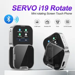 سيرفو i19 تدوير صندوق صغير اللمس الهاتف المحمول 2SIM الاستعداد ماجيك صوت بلوتوث مزامنة الموسيقى الشعلة دوران صغير الهاتف المحمول نوع-C