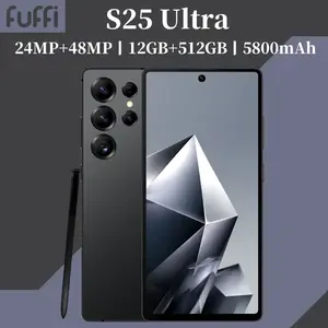 هاتف ذكي Global Vision S25 Ultra 5G Android 12 8GB RAM 512GB ROM 6.8 بوصة هاتف 1920x1080HD 24 + 48MP 4 5G شبكة الهواتف المحمولة