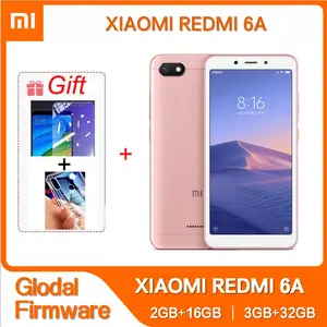 الأصلي Xiaomi Redmi 6A 3GB 32GB الهاتف الذكي بالجملة Xiaomi الهواتف المحمولة غير مقفلة أندرويد جوجل بلاي الإطار العالمي