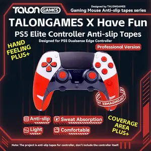 ملصق مضاد للانزلاق بمقبض الألعاب من TALONGAMES لجهاز تحكم Playstation 5 DualSense Edge شامل لامتصاص العرق ومضاد للانزلاق