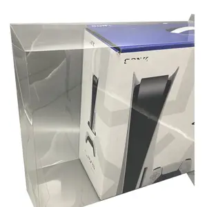 واقي صندوق شفاف لوحدة التحكم Sony PS5، صناديق جمع لجهاز PlayStation 5 Game Shell Clear Display Case