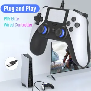 قم بتوصيل وتشغيل لوحدة التحكم السلكية PS5 Elite مع زر خلفي، وحدة تحكم Playstation 5 Slim Pro مع المجاذيف